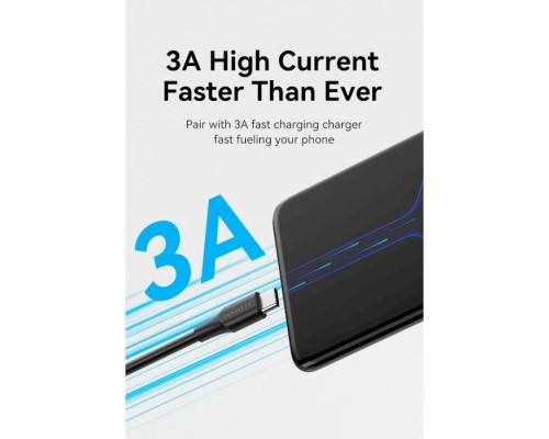 Дата кабель USB 2.0 AM to Type-C 0.5m 3.0A (18W) PVC Vention (CTHBD)