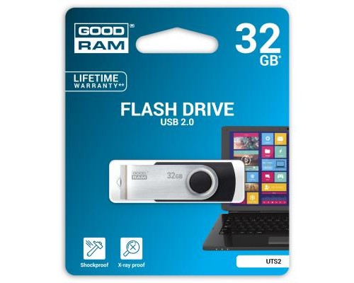 USB флеш накопичувач Goodram 32GB UTS2 (Twister) Black USB 2.0 (UTS2-0320K0R11)