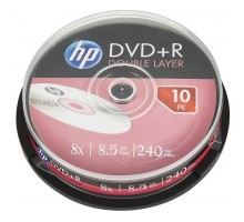 Диск DVD HP DVD+R 8.5GB 8X DL 10шт Spindle (69309/DRE00060-3)