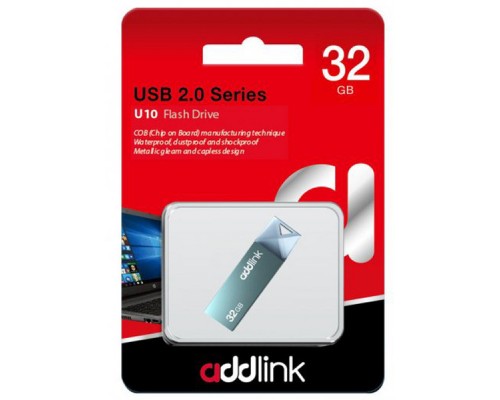 USB флеш накопичувач AddLink 32GB U10 Blue USB 2.0 (ad32GBU10B2)