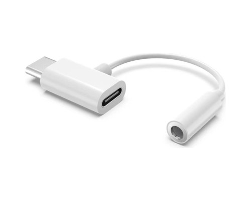 Перехідник Type-C to Type-C Jack 3.5mm white AC-202 XoKo (XK-AC-202-WH)