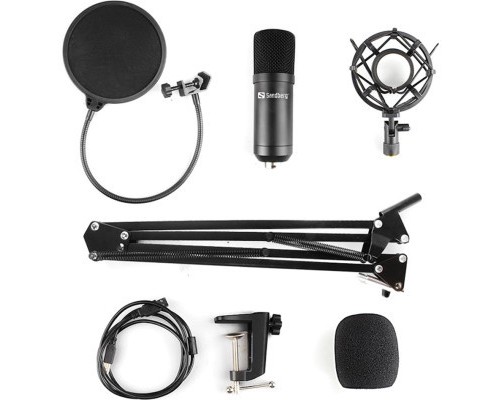 Мікрофон Sandberg Ігровий стрім мікрофон Sandberg Streamer Kit USB, кабель 2,5м. (126-07)