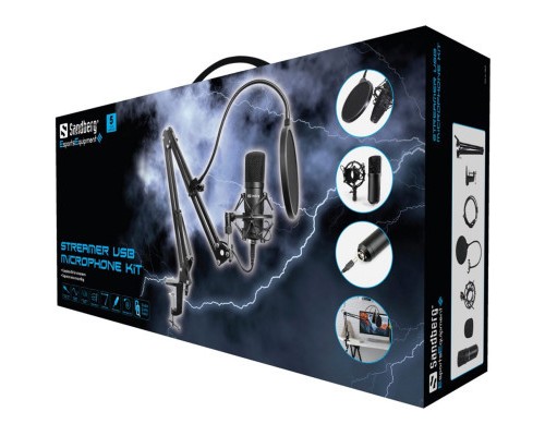 Мікрофон Sandberg Ігровий стрім мікрофон Sandberg Streamer Kit USB, кабель 2,5м. (126-07)