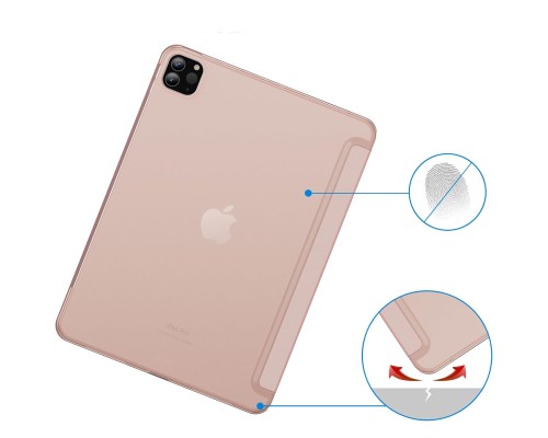Чохол до планшета BeCover Tri Fold Hard Apple iPad Pro 12.9 2020/2021/2022 Pink (711721)