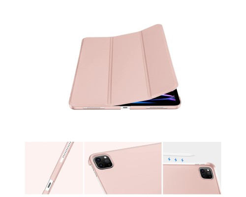 Чохол до планшета BeCover Tri Fold Hard Apple iPad Pro 12.9 2020/2021/2022 Pink (711721)