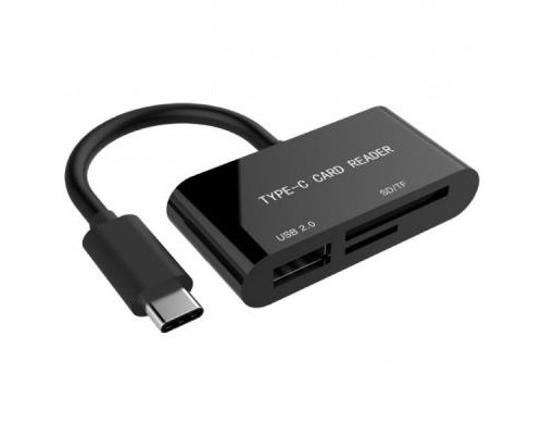 Зчитувач флеш-карт Gembird Type-C SD/TF + USB2.0 (UHB-CR3-02)