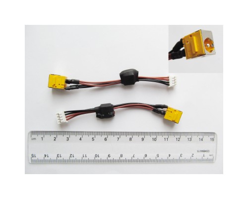 Роз'єм живлення ноутбука з кабелем для Acer PJ047G (5.5mm x 1.7mm), 4-pin, 10 см Универсальный (A49020)