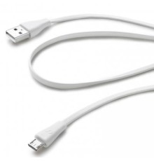 Дата кабель USB 2.0 AM to Micro 5P 1.0m white Cellularline (USBDATACMICROUSBW)