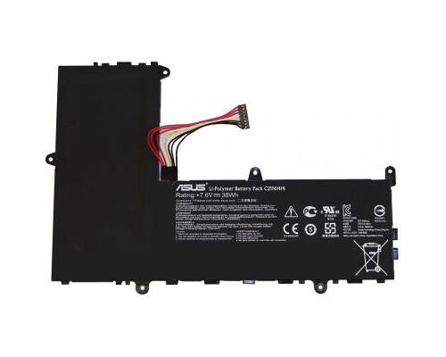 Акумулятор до ноутбука ASUS X205TA C21N1414, 4840mAh (38Wh), 2cell, 7.6V, Li-ion, черная (A47274)