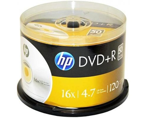 Диск DVD HP DVD+R 4.7GB 16X 50шт Spindle (69319/DRE00026-3)