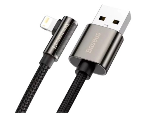 Дата кабель USB 2.0 AM to Lightning 1.0m CALCS 2.4A 90 Legend Series Elbow Black Baseus (CALCS-01)