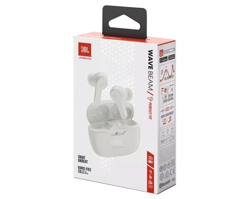 Навушники JBL Wave Beam TWS White (JBLWBEAMWHT)