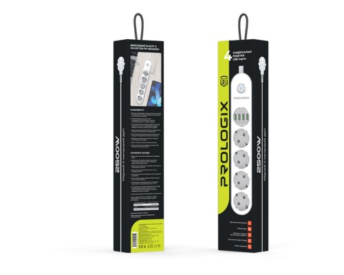 Мережевий фільтр живлення Prologix Premium PR-SE4432W (PR-SE4432W)