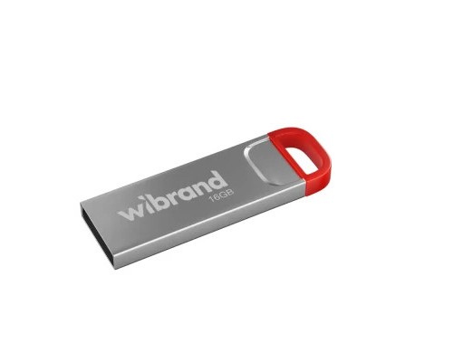 USB флеш накопичувач Wibrand 16GB Falcon Silver-Red USB 2.0 (WI2.0/FA16U7R)