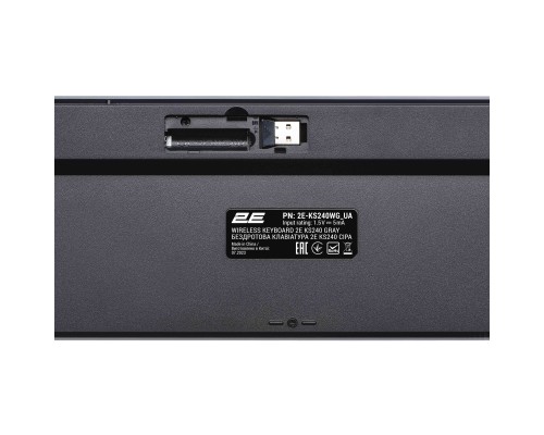 Комплект 2E MK440 Wireless/Bluetooth UA Black/Grey (2E-MK440WBGR_UA)