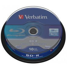 Диск BD Verbatim 25Gb 6x Cacke 10шт (43742)