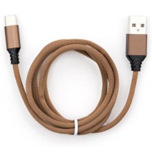 Дата кабель USB 2.0 AM to Type-C nylon 1m brown Vinga (VCPDCTCNB21BR)