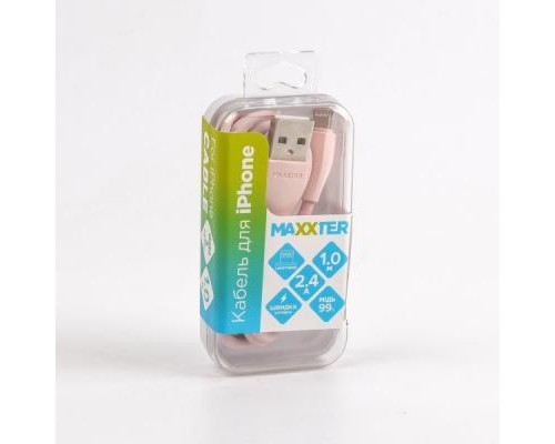 Дата кабель USB 2.0 AM to Lightning 1.0m Maxxter (UB-L-USB-01GP)