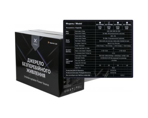Пристрій безперебійного живлення Vinga LED 1200VA ( VPC-1200PRM3 ) (VPC-1200PRM3)