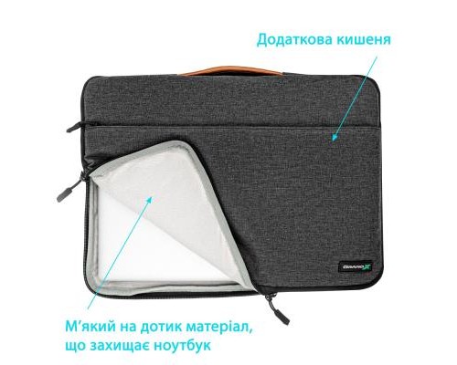 Чохол до ноутбука Grand-X 13'' SLX Dark Grey (SLX-13D)