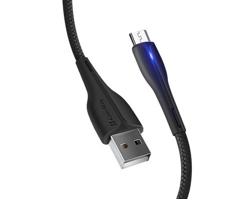 Дата кабель USB 2.0 AM to Micro 5P 1.0m led black ColorWay (CW-CBUM034-BK)