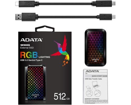 Накопичувач SSD USB 3.2 512GB ADATA (ASE900G-512GU32G2-CBK)