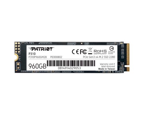 Накопичувач SSD M.2 2280 960GB Patriot (P310P960GM28)