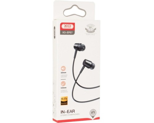 Навушники XO EP57 Black (XO-EP57-BK)