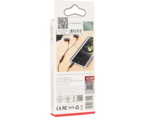 Навушники XO EP57 Black (XO-EP57-BK)