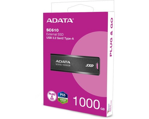 Накопичувач SSD USB 3.2 1TB SD610 ADATA (SC610-1000G-CBK/RD)