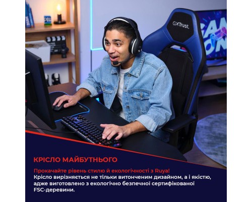 Крісло ігрове Trust GXT714W Ruya Eco White (25065)