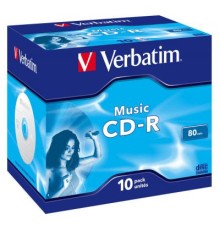 Диск CD Verbatim CD-R 700Mb 16x Jewel Case 10 Pack Music (43365)