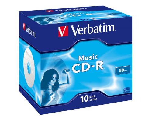 Диск CD Verbatim CD-R 700Mb 16x Jewel Case 10 Pack Music (43365)