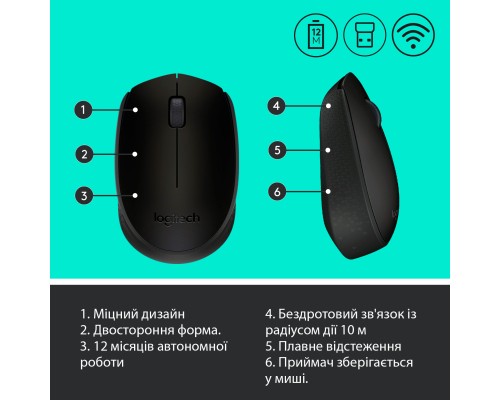 Мишка Logitech M170 Grey (910-004642)