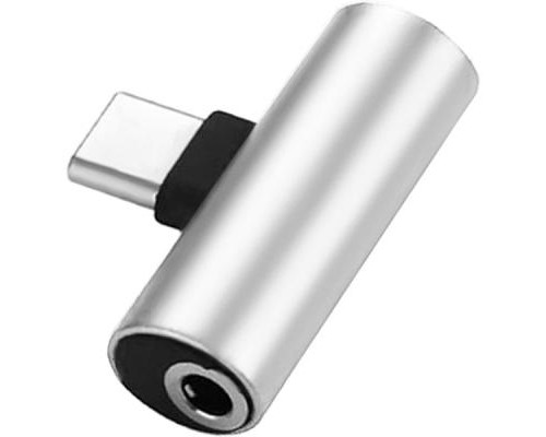 Перехідник Type-C to Jack 3.5 мм 1.0m 2in1 XoKo (AC-205-SLV)