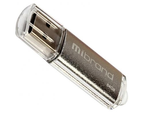 USB флеш накопичувач Mibrand 64GB Cougar Silver USB 2.0 (MI2.0/CU64P1S)