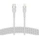 Дата кабель USB-С to Lightning 1.0m BRAIDED SILICONE white Belkin (CAA011BT1MWH)