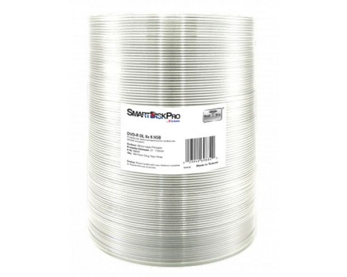 Диск DVD SmartDisk PRO DVD+R 8.5GB 8X White InkJet Printable WRAP(21-118 мм) 1 (69834)
