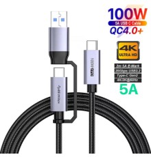 Дата кабель USB-C to USB-C 2.0m USB 3.2 Pulsing Fast Charging 100W XoKo (XK-SC-3-100W)