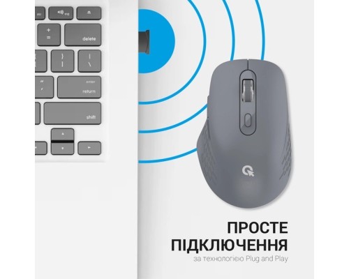 Мишка OfficePro M230G Silent Click Wireless/Bluetooth Gray (M230G)