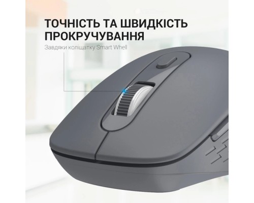 Мишка OfficePro M230G Silent Click Wireless/Bluetooth Gray (M230G)