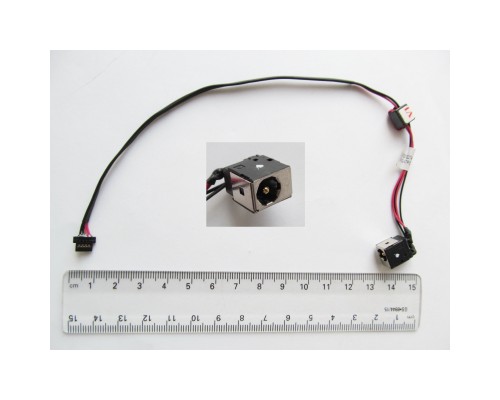 Роз'єм живлення ноутбука з кабелем для Acer PJ134 (5.5mm x 1.7mm), 4-pin, 23 см Универсальный (A49031)