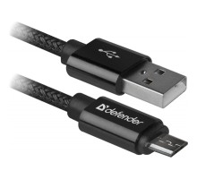 Дата кабель USB 2.0 AM to Micro 5P 1.0m USB08-03T PRO black Defender (87802)