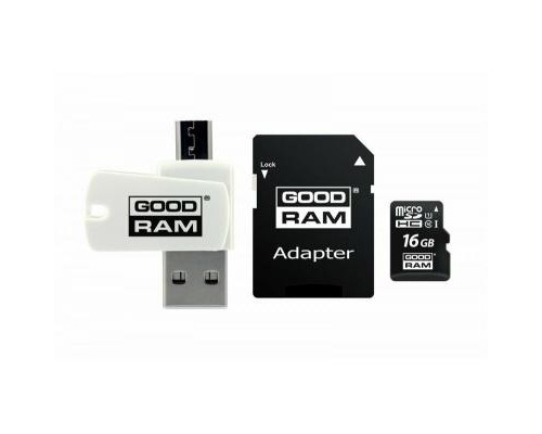 Карта пам'яті Goodram 16Gb microSDHC class 10 UHS-I (M1A4-0160R12)