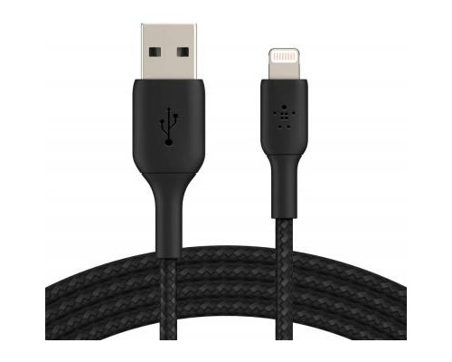 Дата кабель USB 2.0 AM to Lightning 1.0m black Belkin (CAA002BT1MBK)