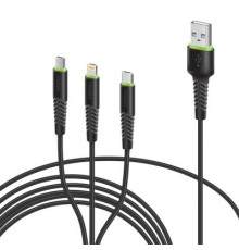 Дата кабель USB 2.0 AM to Lightning + Micro 5P + Type-C 1.4m CBFLEXU1 bl Intaleo (1283126487521)