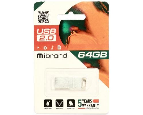 USB флеш накопичувач Mibrand 64GB Сhameleon Silver USB 2.0 (MI2.0/CH64U6S)