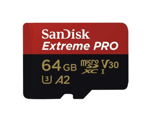Карта пам'яті SanDisk 64GB microSDXC class 10 UHS-I U3 Extreme Pro V30 (SDSQXCU-064G-GN6MA)
