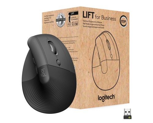 Мишка Logitech Lift Vertical Ergonomic Wireless/Bluetooth for Business Graphite (910-006494)