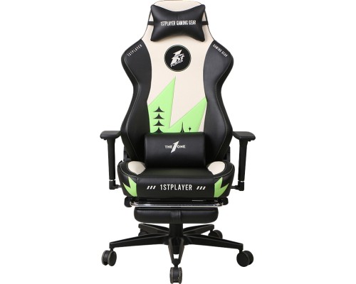 Крісло ігрове 1stPlayer Duke Black-White-Green (Duke BlackWhiteGreen)